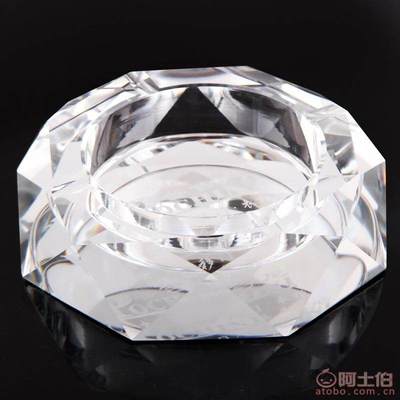 【玲瑞专业定制定做水晶烟缸上八角水晶烟灰缸优质商务礼品水晶工艺品180MM】浦江县玲瑞水晶材料经营部 - 产品库